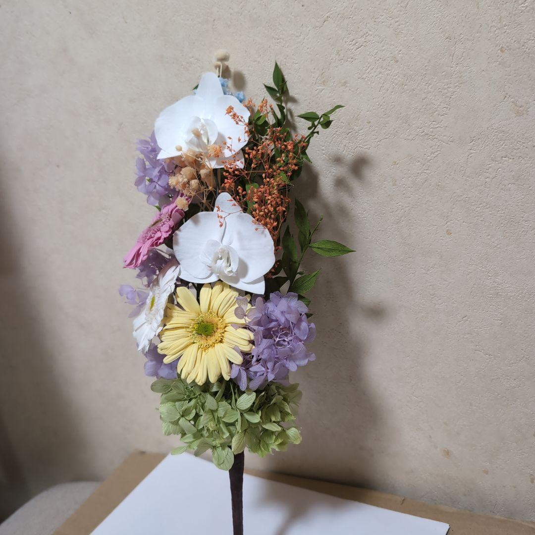 特選仏花　 胡蝶蘭　ガーベラ 花器無し　造花無し　 大一基 プリザーブドフラワー
