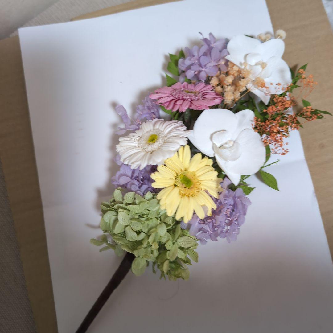 特選仏花　 胡蝶蘭　ガーベラ 花器無し　造花無し　 大一基 プリザーブドフラワー