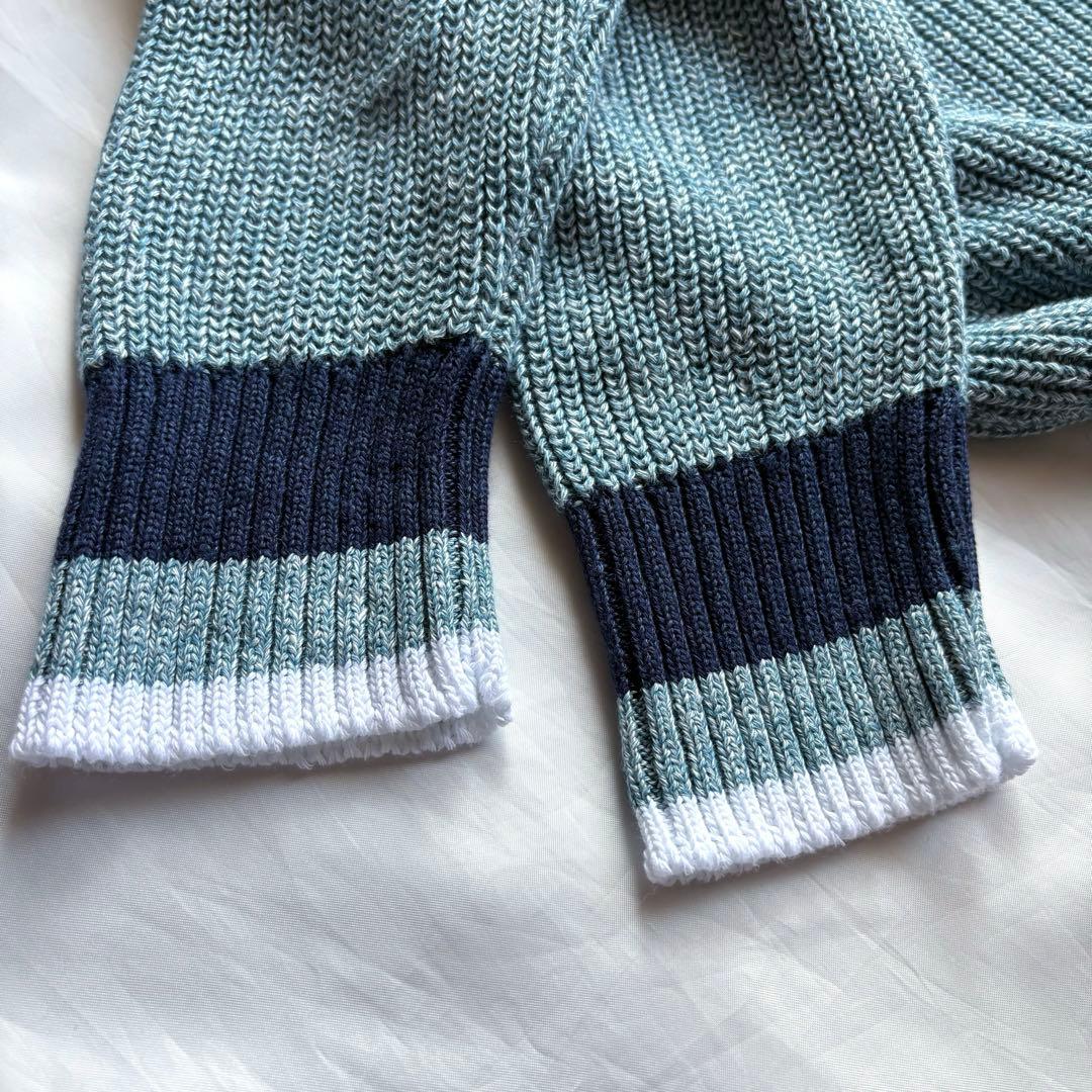 GRAN SASSO イタリア製 ミドルゲージ リネン コットン Vネックニット