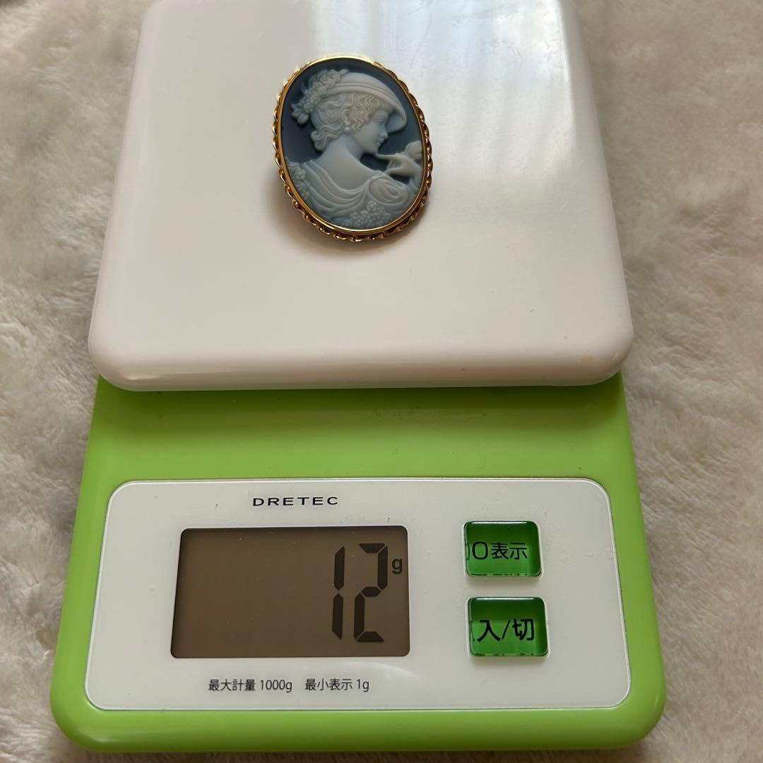 カメオブローチ ペンダントトップ k18