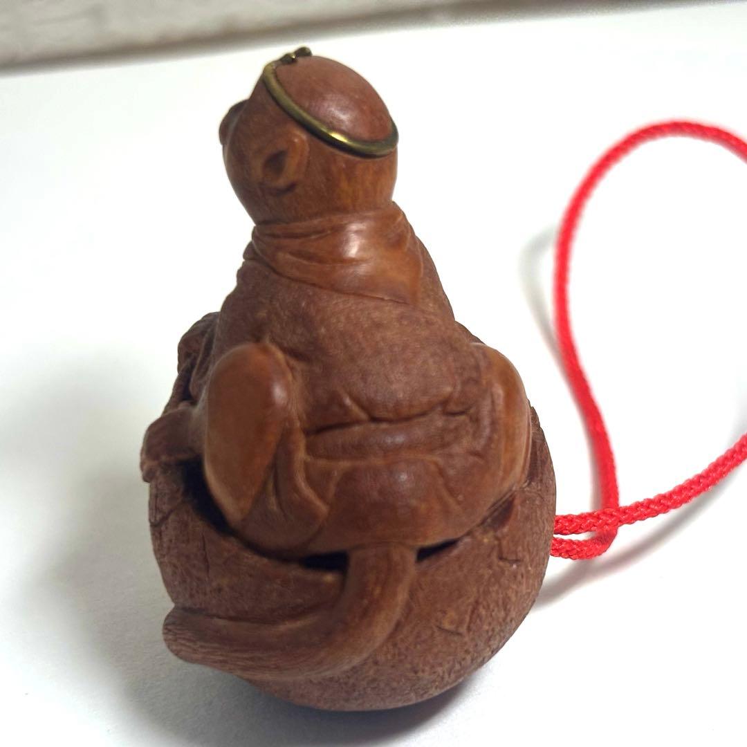 根付　提物　孫悟空　柘植