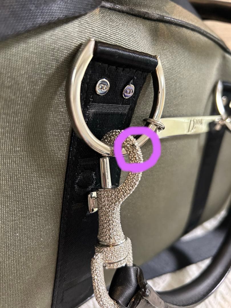 コ*ー様 クリスチャンディオール ハンドバッグ ショルダーバッグ ラインストーン