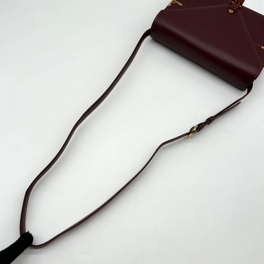 極美品 カルティエ Cartier マストライン ショルダーバッグ ボルドー
