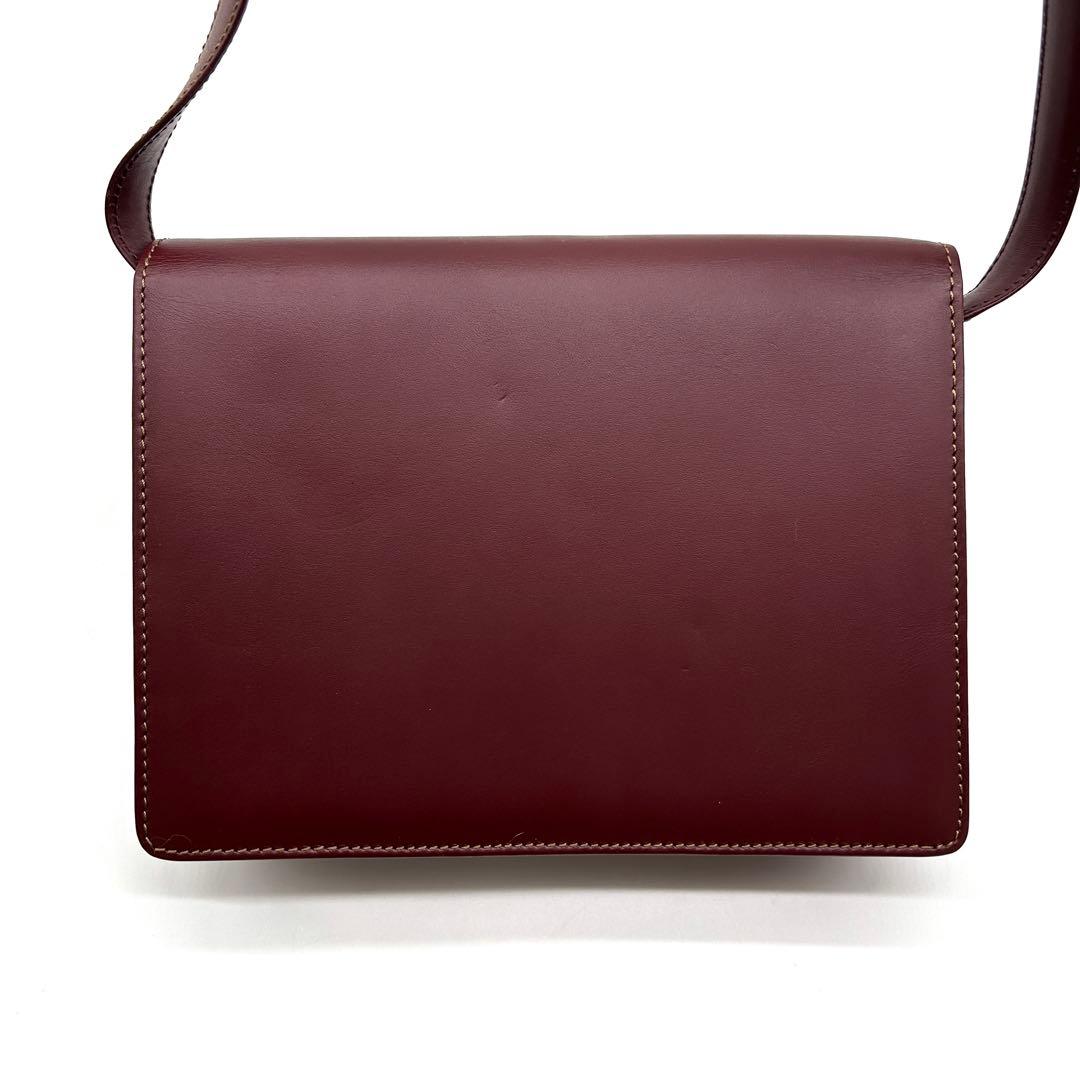 極美品 カルティエ Cartier マストライン ショルダーバッグ ボルドー