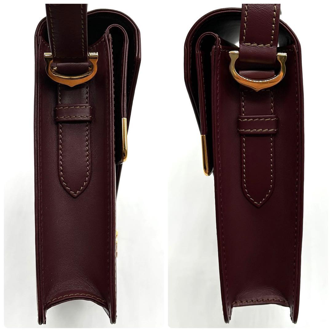 極美品 カルティエ Cartier マストライン ショルダーバッグ ボルドー