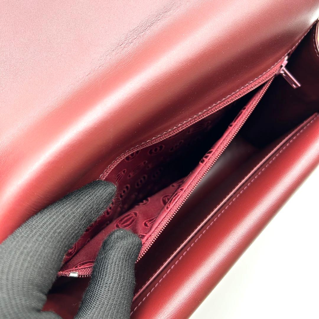 極美品 カルティエ Cartier マストライン ショルダーバッグ ボルドー
