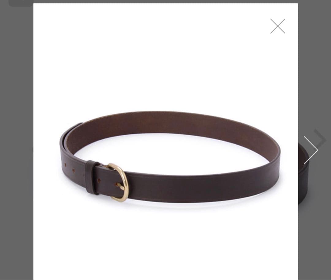 IL BISONTE ブラウンレザーベルト　イルビゾンテ　焦茶