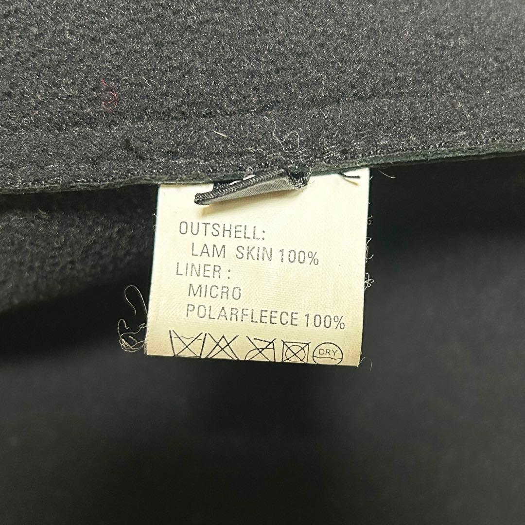 希少✨ イタリア製 レザーコート ラムスキン マイクロポーラーフリース 本革 黒