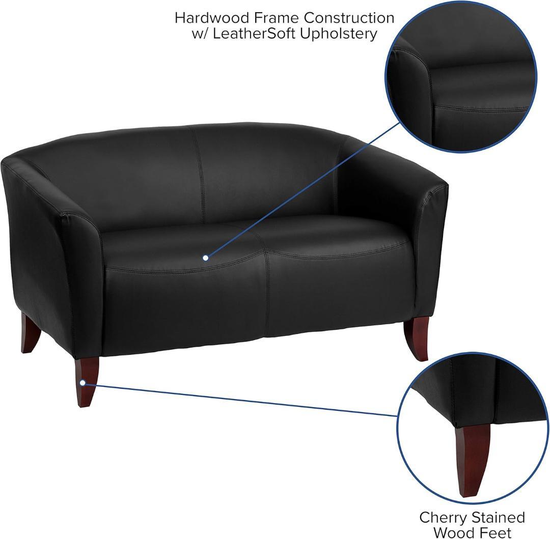 フラッシュファニチャー 2人掛けソファー ブラック 111-2-BK-GG