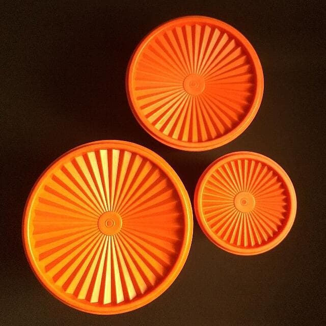 昭和レトロ タッパーウエア オレンジ色３個