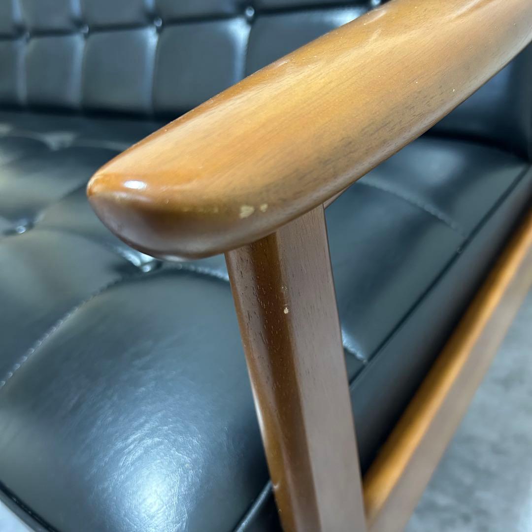 カリモク60 Kチェア2シーター オットマン×2セット ブラック 15万