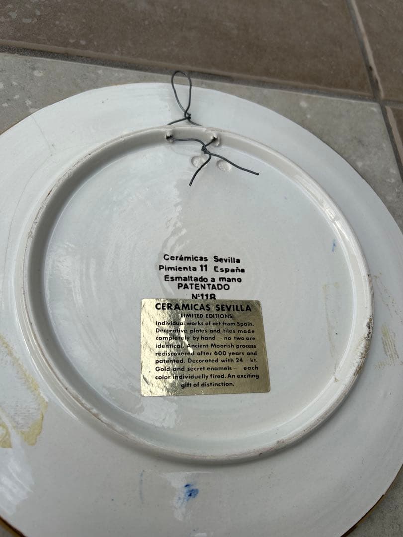 工芸品 Esmaltado a mano 24k 27.5