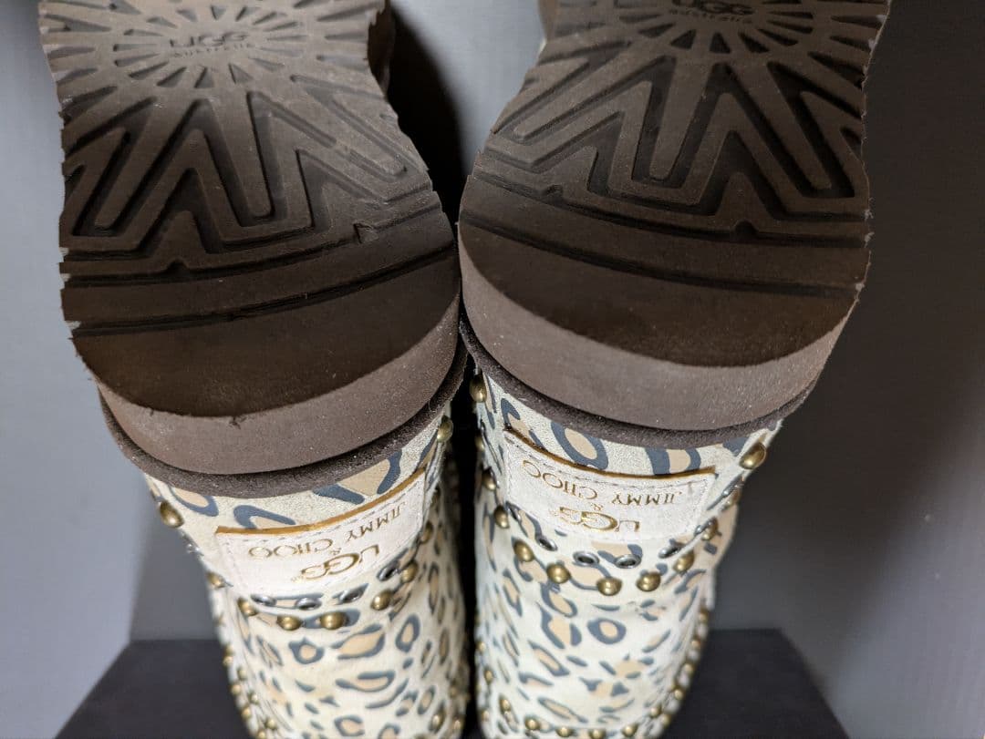UGG & JIMMY CHOO ヒョウ柄ムートンブーツ 8