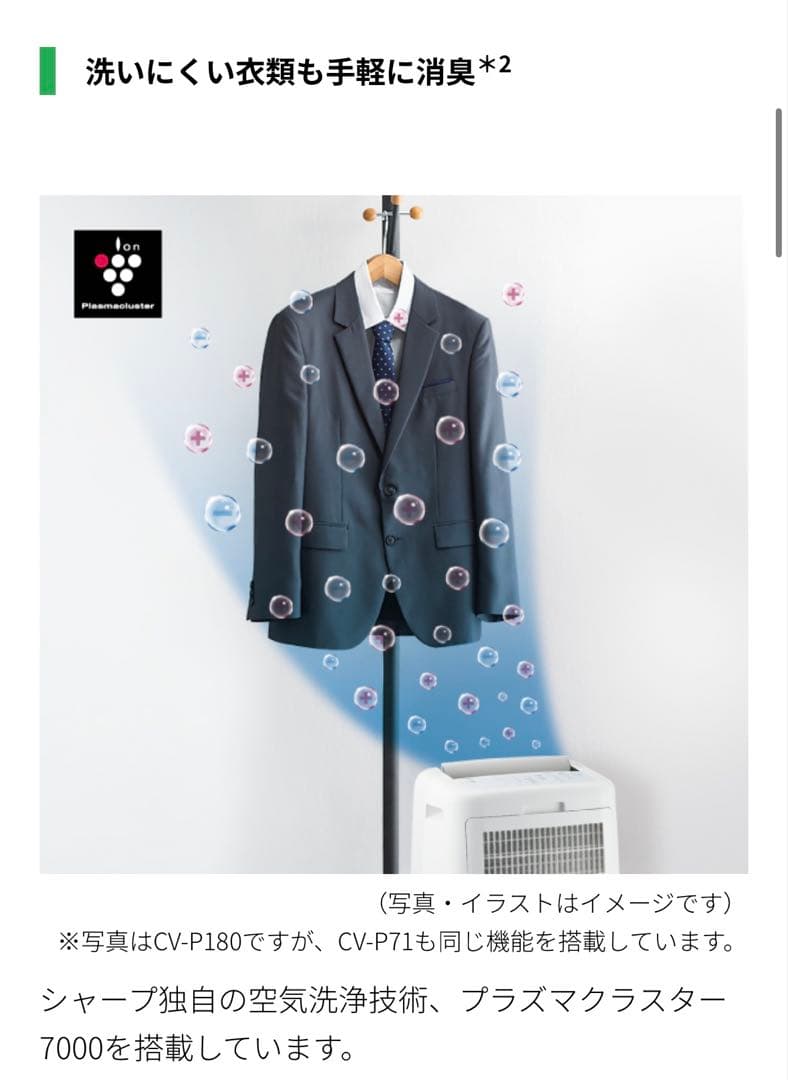 SHARP CV-P71-W 除湿機
