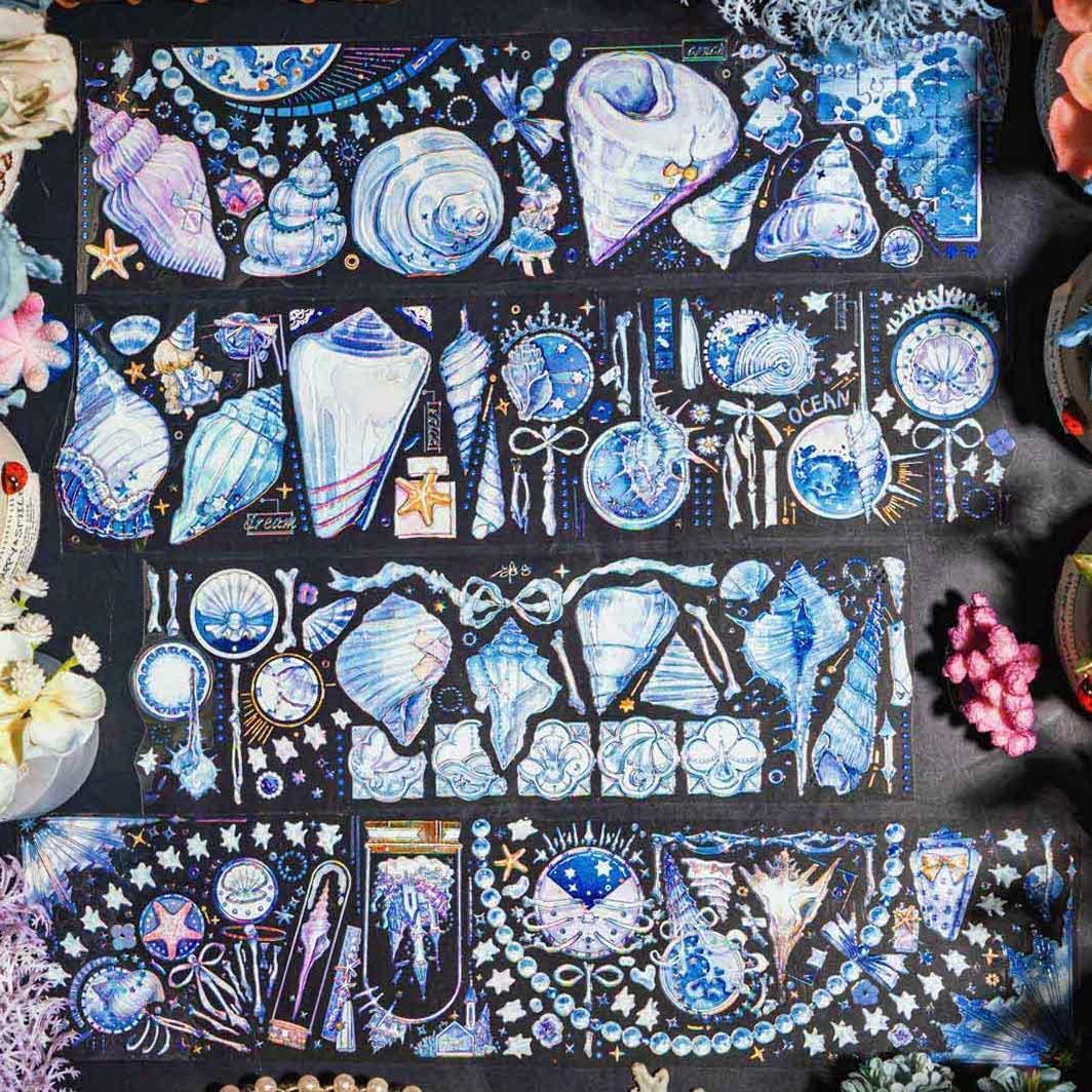 【2巻セット】ビンテージレトガール 海 貝 海外マステ DEER