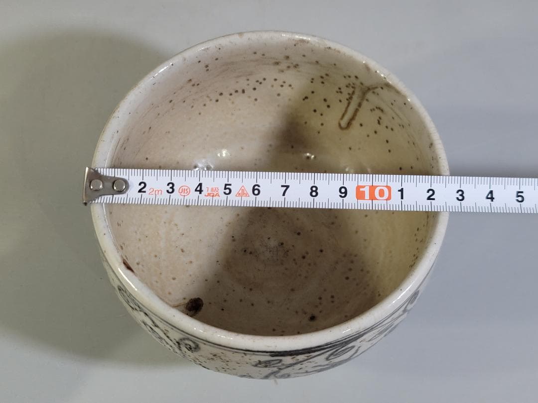 茶道具 元賓焼 纏枝蓮花紋 茶碗 古美術 DT416