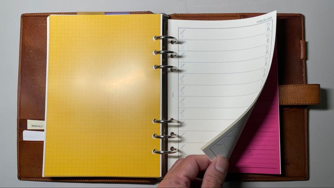 ￼【美品】システム手帳/ダ・ヴィンチ / ロロマクラシック　A5 ブラウン