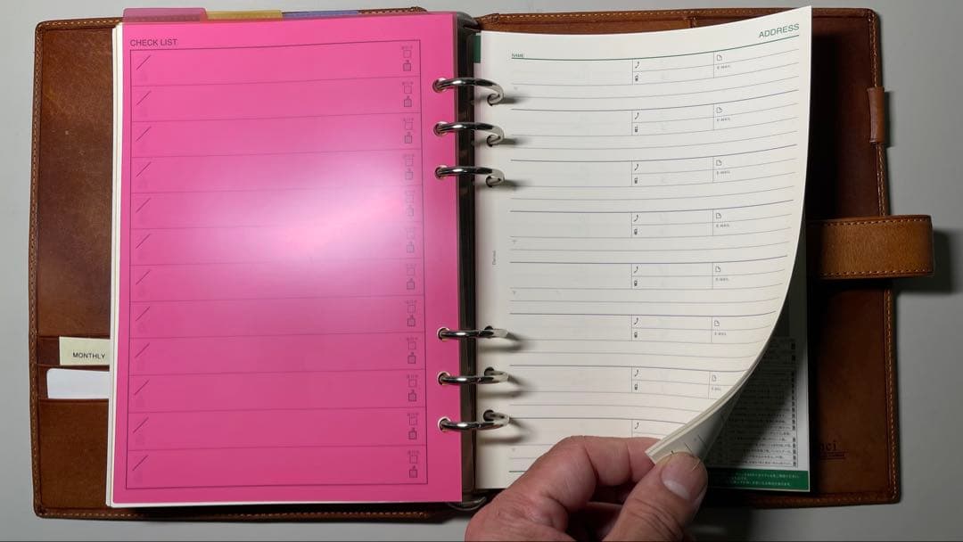 ￼【美品】システム手帳/ダ・ヴィンチ / ロロマクラシック　A5 ブラウン