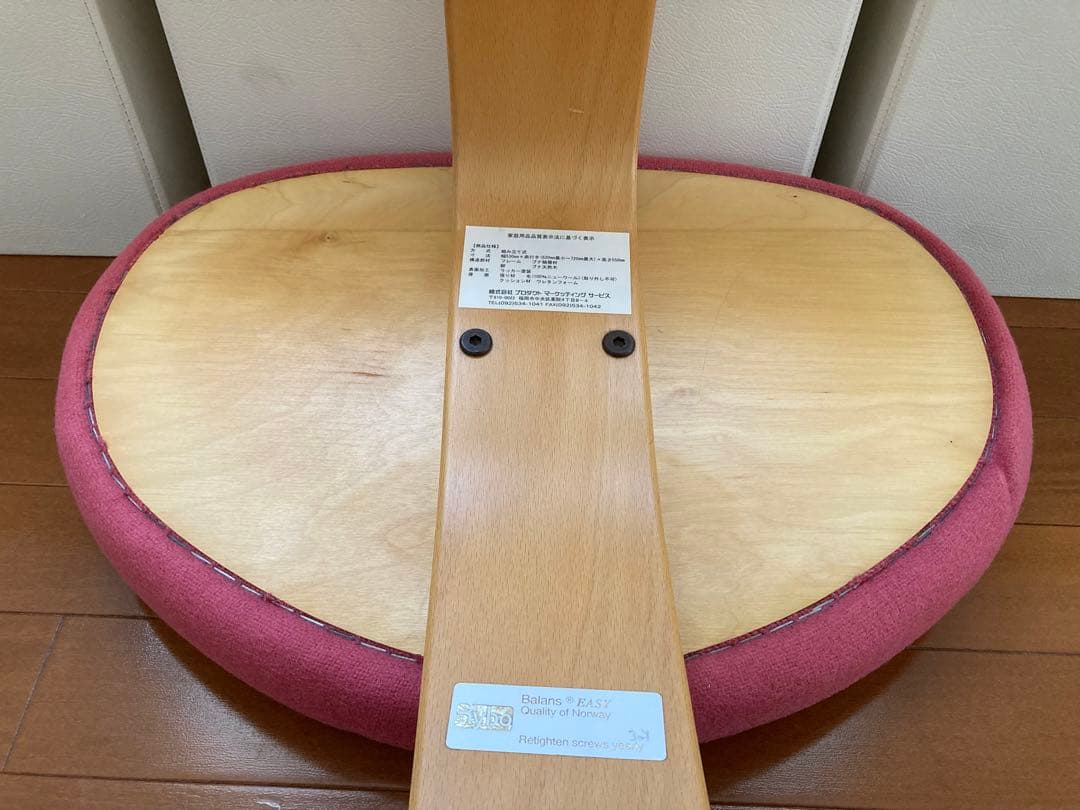 Rybo社　バランスチェア　バランスチェアイージー（カバー付き）　ピンク