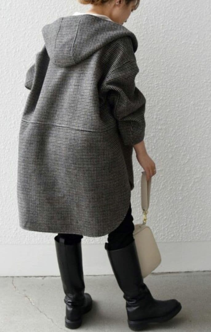 SHIPS any リバー フード ミディコート