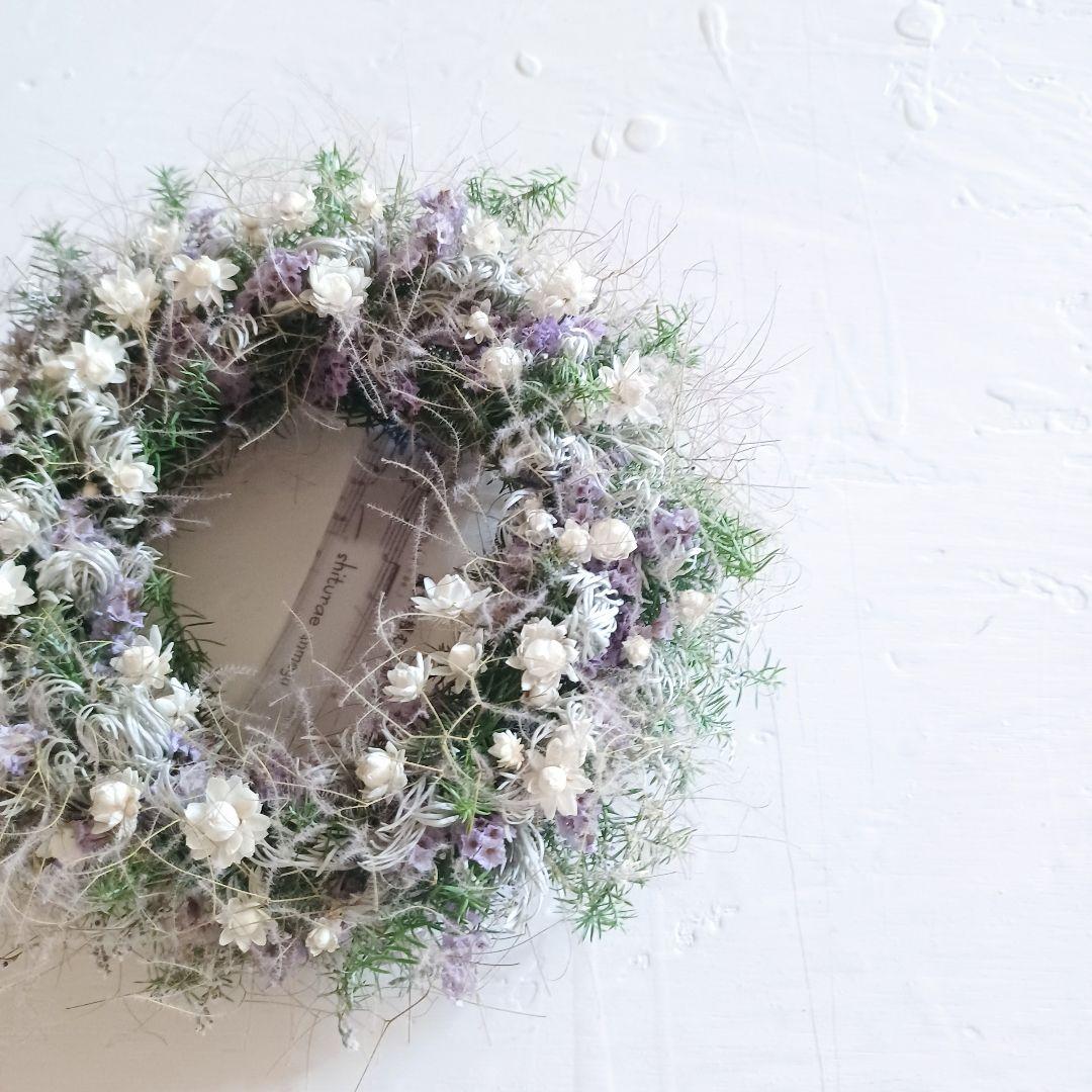 【小さな魔女の棲む森 ～asamoya～】ドライフラワー リース