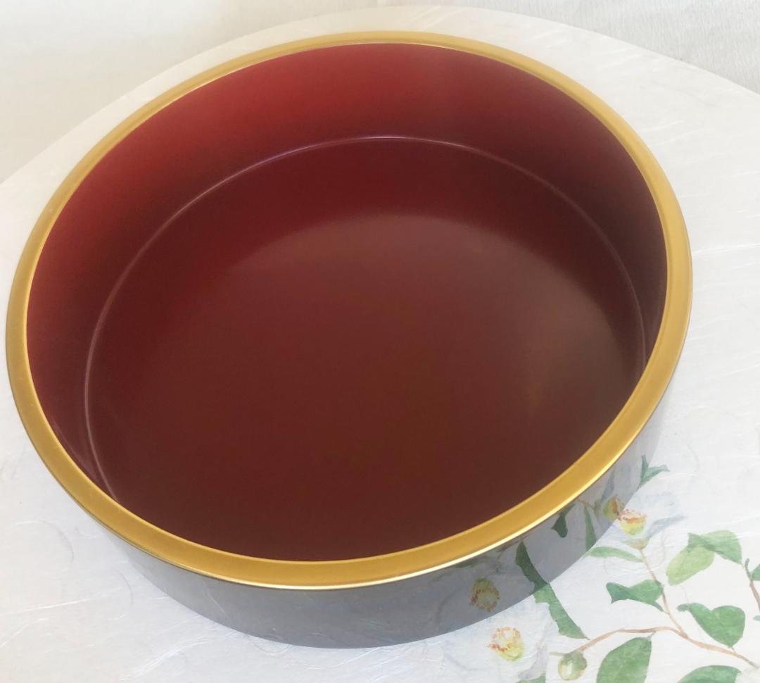 重箱 おせち 三段重 渕金溜塗内朱 6.5寸 20cm 漆器 木製 漆塗り