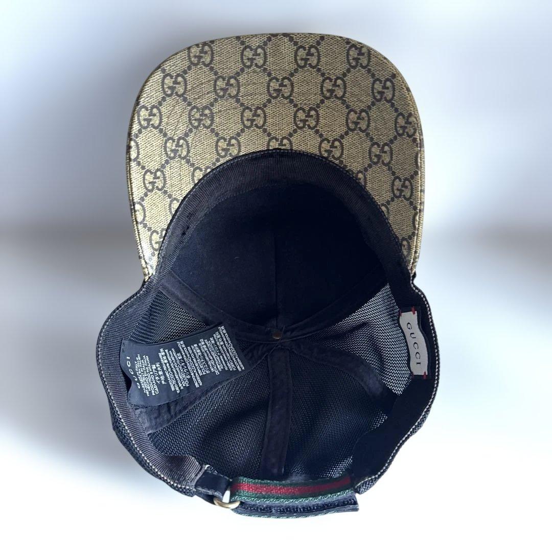 グッチ　アジャスタブルキャップ　タイガー　GGスプリーム　XLサイズ