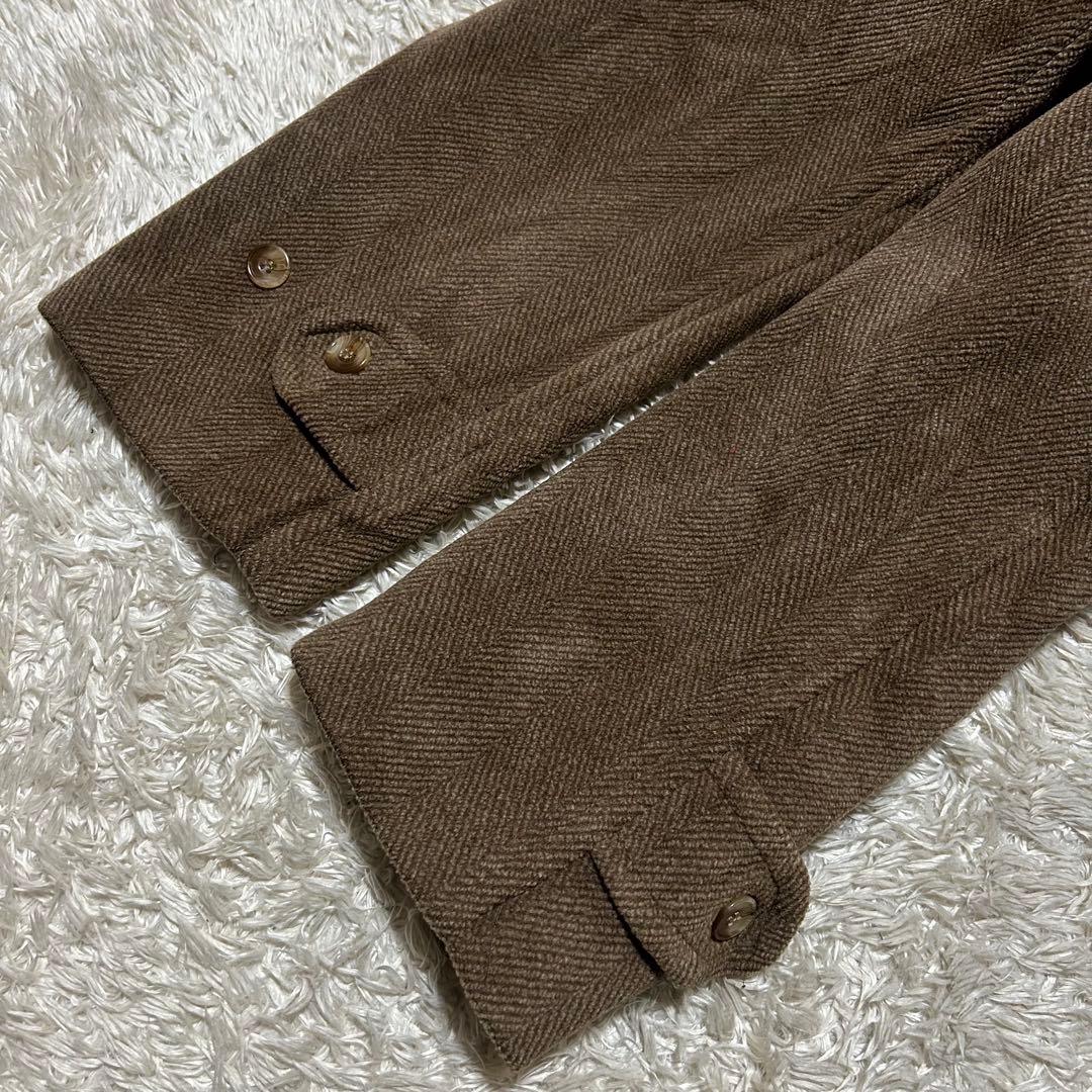 グローバーオール キングストン ヘリンボーン ダッフルコート 茶系 XL相当