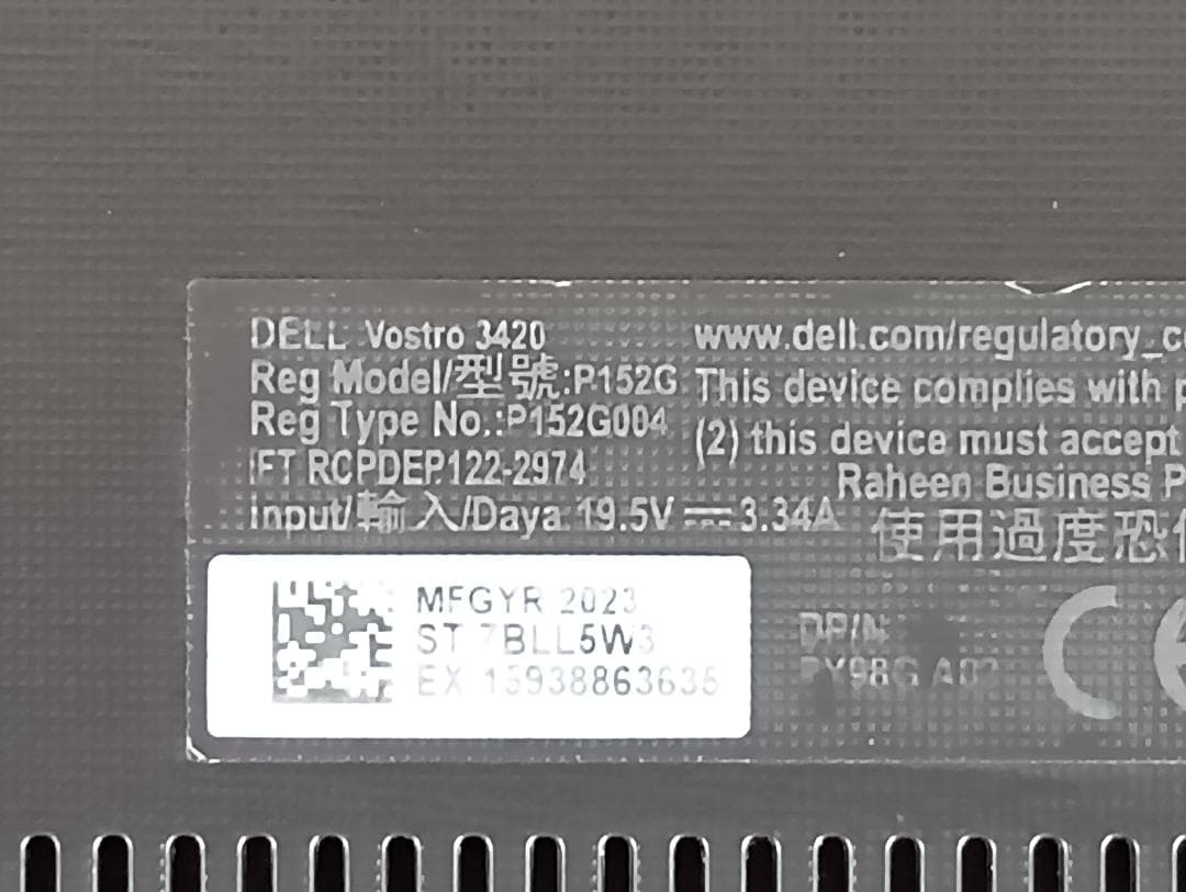 Windowsノート本体 CAL Dell Vostro 3420 Core i5/ 24GB