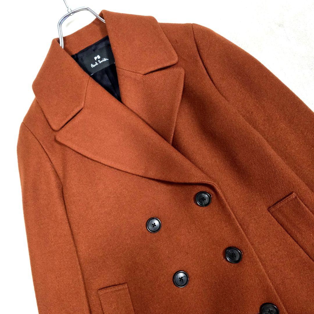 極美品 ピーエスポールスミス ピーコート ダブル ショート丈 テラコッタ 38