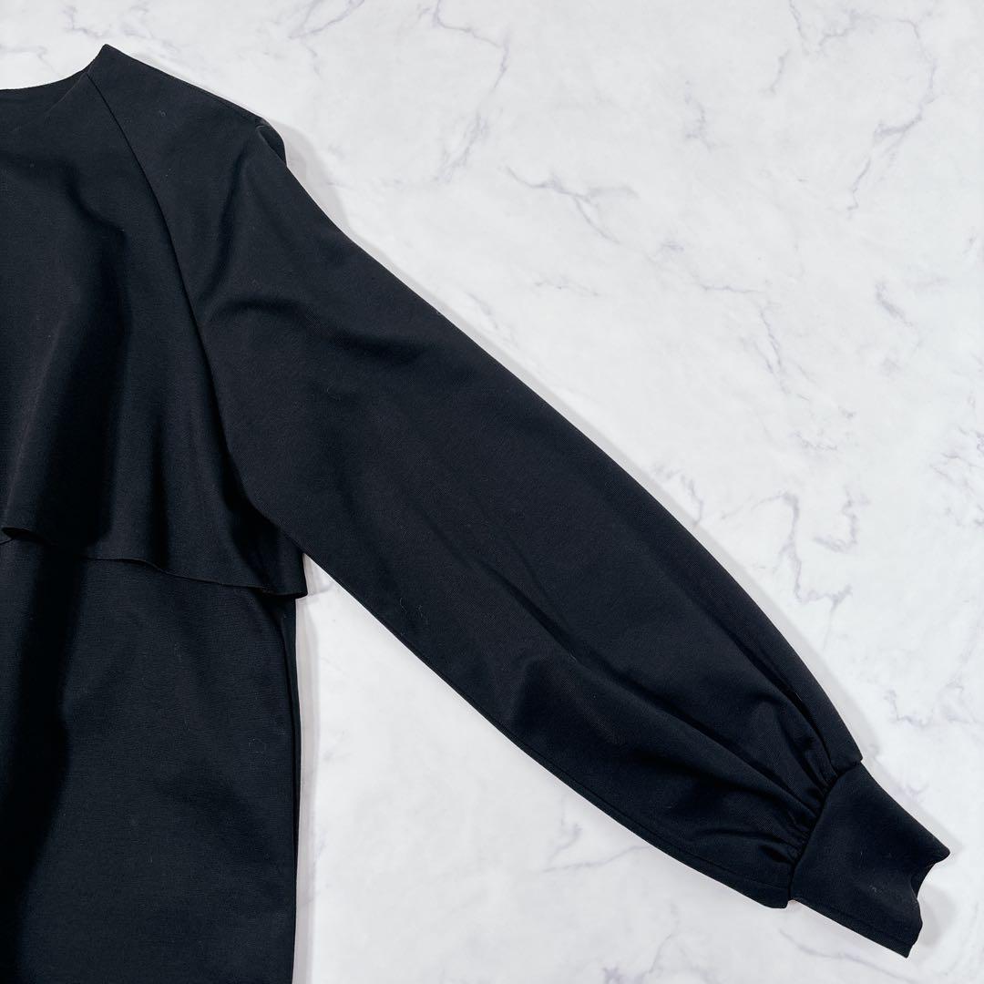 【新品タグ付】ANAYI コンパクトポンチラグランプルオーバー 黒 アナイ