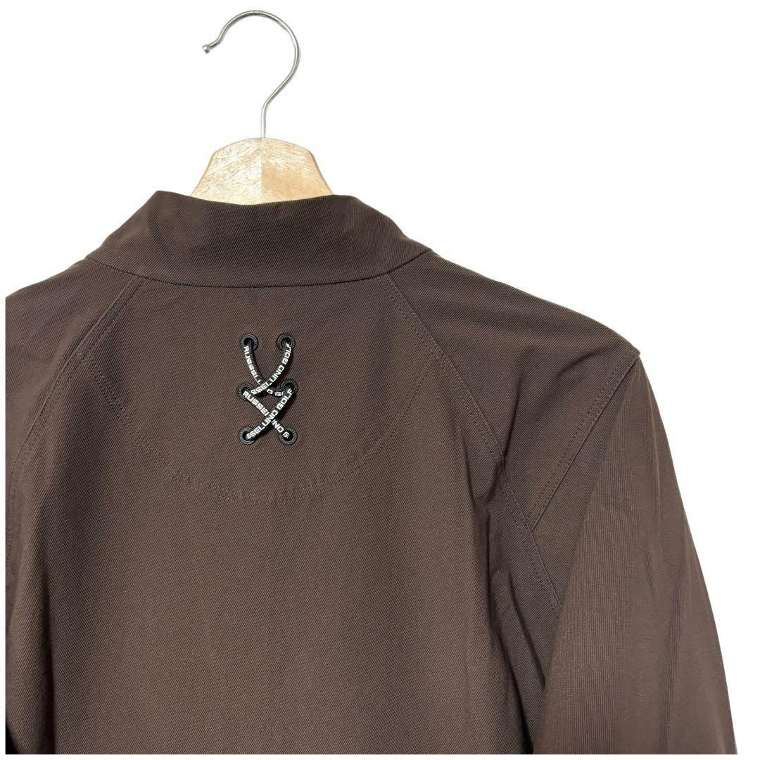 新品 ラッセルノ ゴルフ ハーフジップ プルオーバー ブルゾン ブラウン L 5