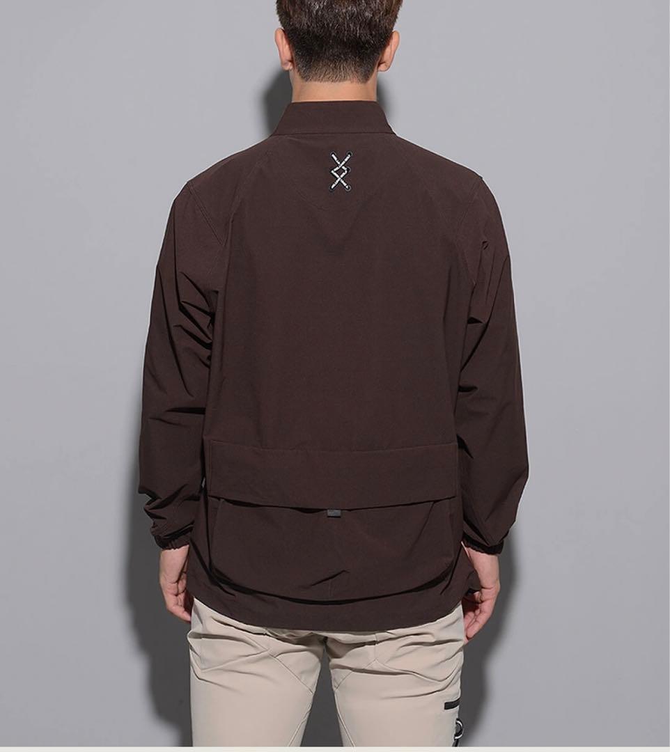 新品 ラッセルノ ゴルフ ハーフジップ プルオーバー ブルゾン ブラウン L 5