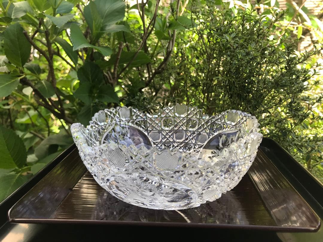 マイセン　クリスタル　ボウル　カットガラス　ガラス鉢