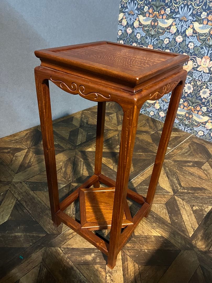 カリモク 花台 インテリア 昭和レトロ アンティーク 飾り台