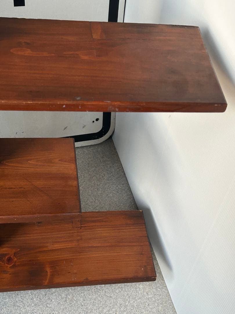 ヴィンテージ　木製飾り棚　ウォールシェルフ　壁掛け　アンティーク　古道具　レトロ