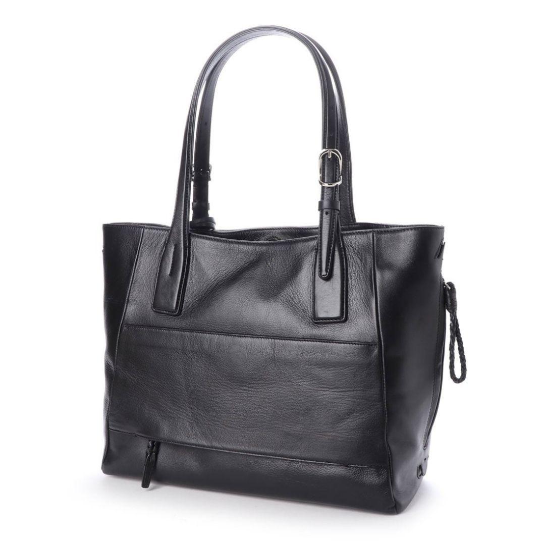 pid撥水ブラックレザートートバッグ 大容量雑誌掲載商品タイムセール22時まで