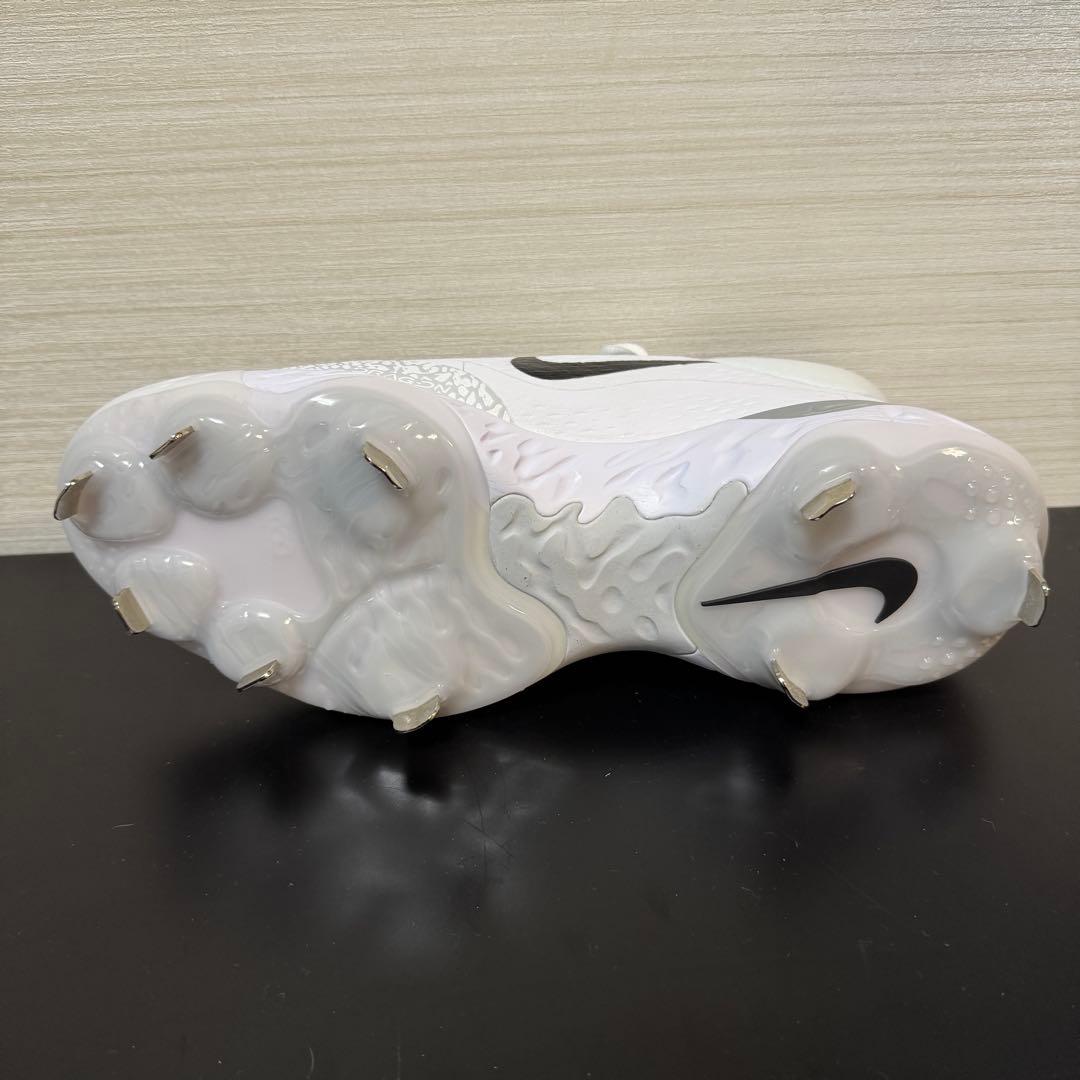 Alpha Huarache Elite 4 Low 野球 スパイク 白 金具