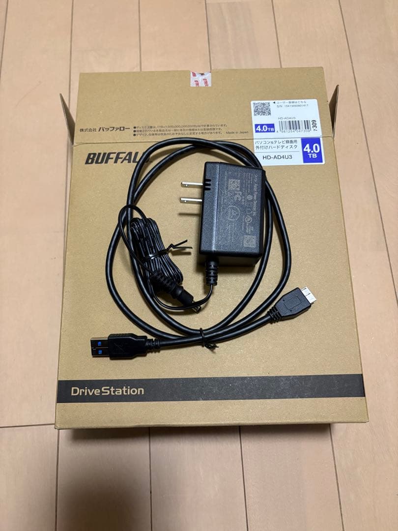 BUFFALO外付けハードディスク4TB HD-AD4U3