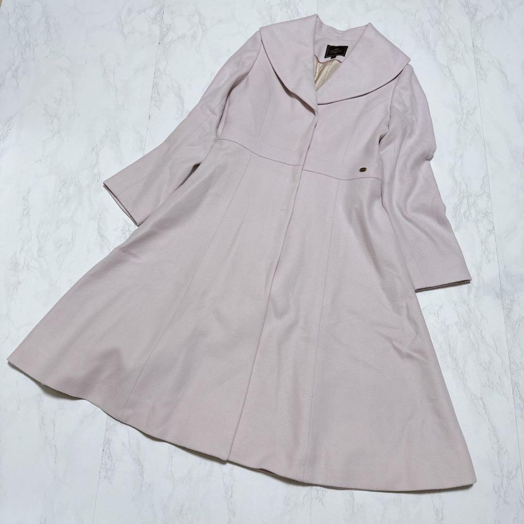 TOCCA ウールショールカラーコート　22AW ピンク　Oサイズ