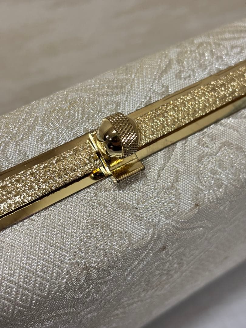 和装用草履バッグセット　シルバー系　正倉院模様　金銀　エレガント　新品　少々訳有