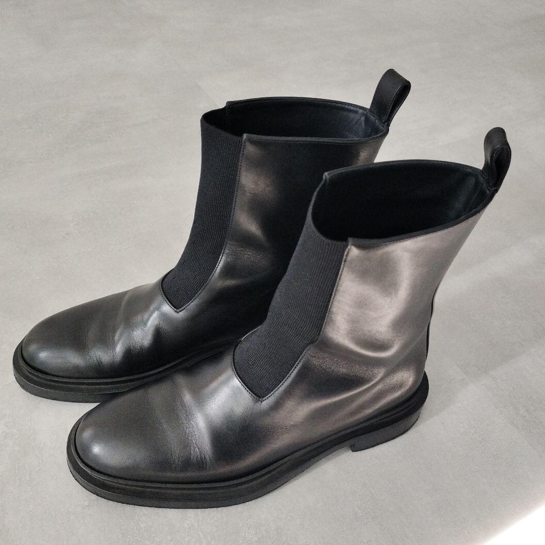 ジルサンダー　サイドゴアブーツ　ブラック38