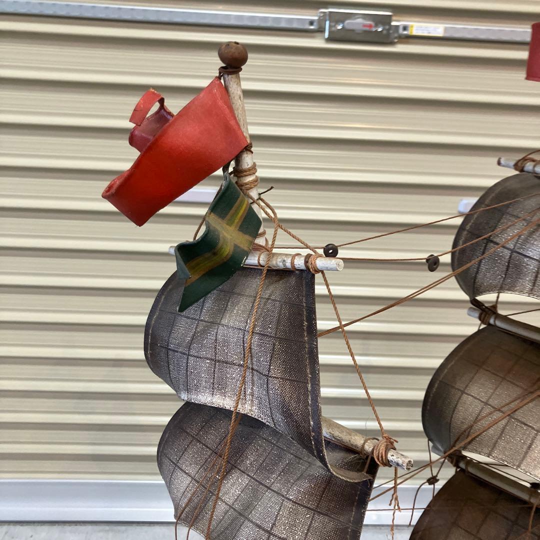 昭和レトロ クイーンエリザベス号 大型帆船模型大航海時代 置物 オブジェ 船