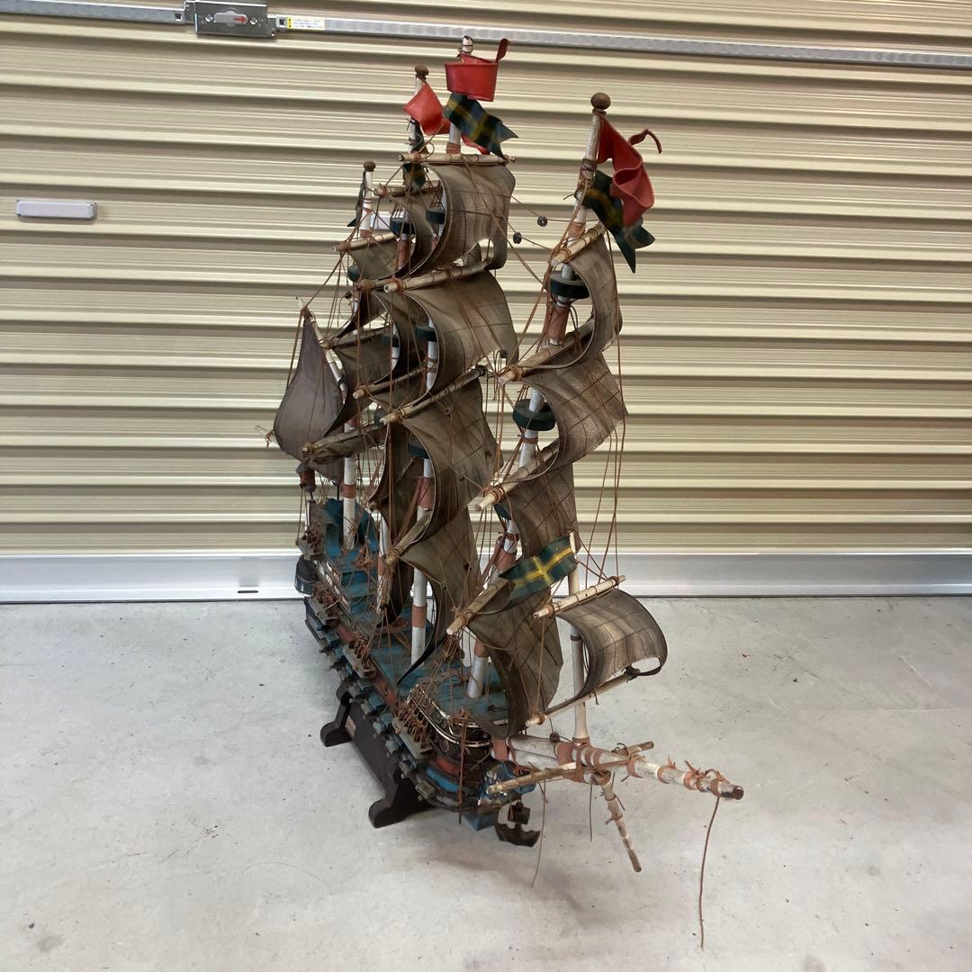 昭和レトロ クイーンエリザベス号 大型帆船模型大航海時代 置物 オブジェ 船