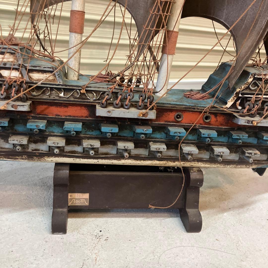 昭和レトロ クイーンエリザベス号 大型帆船模型大航海時代 置物 オブジェ 船