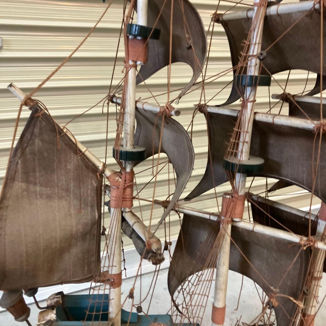 昭和レトロ クイーンエリザベス号 大型帆船模型大航海時代 置物 オブジェ 船