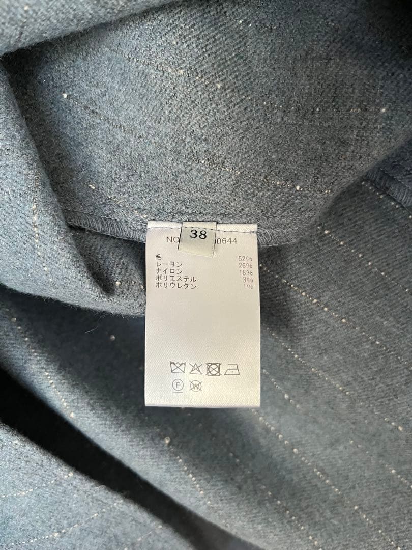 【25AW】ebure スパングルウールストライプ ドルマンスリーブシャツ