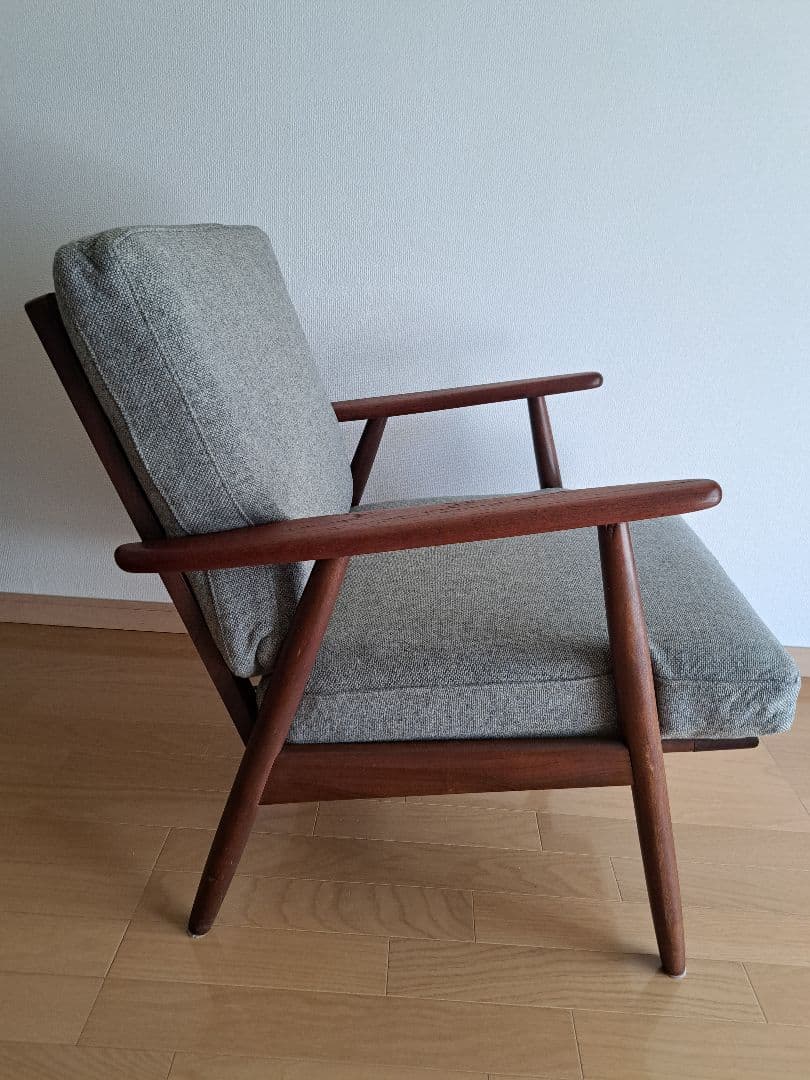 27日まで 北欧 イージーチェア チーク材