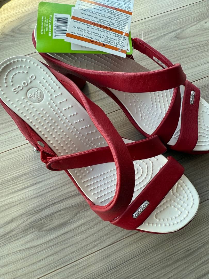 【未使用、タグ付】廃盤 crocs サイプラス　ダークレッド 23センチ