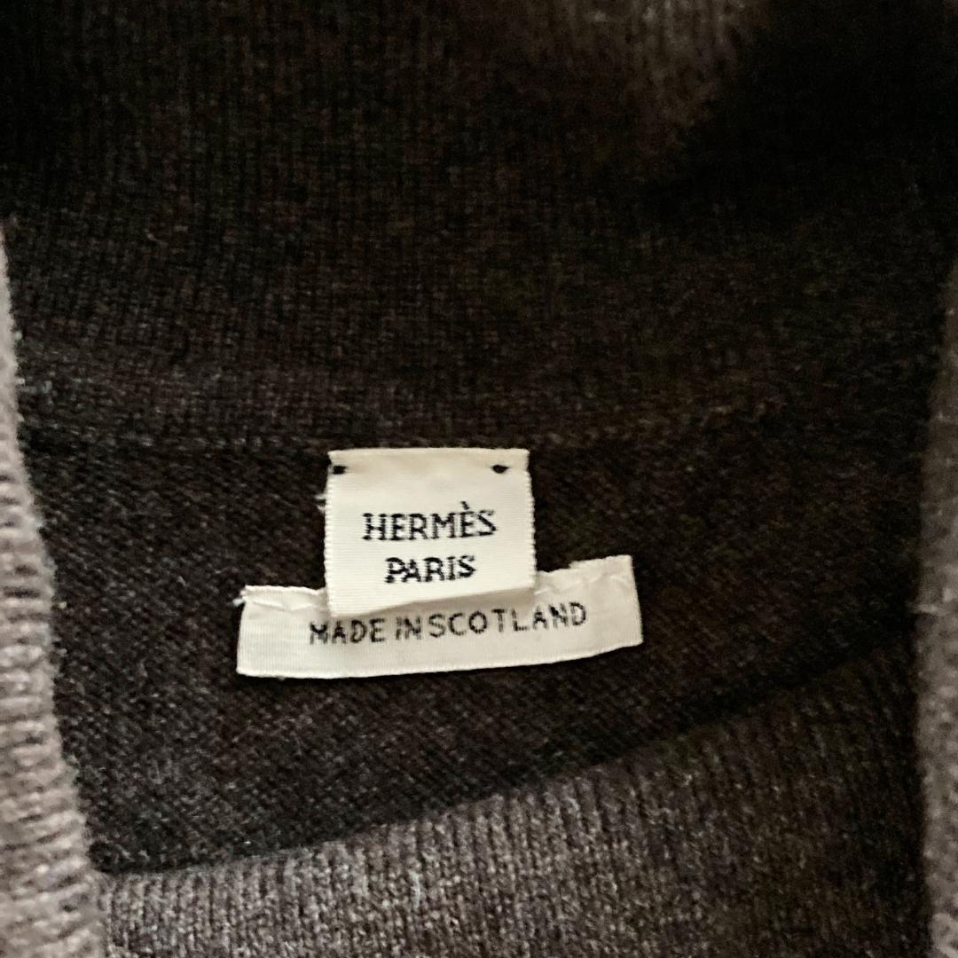 レア 美品　エルメス　L ニット　カーディガン　アンサンブル　ブラウン
